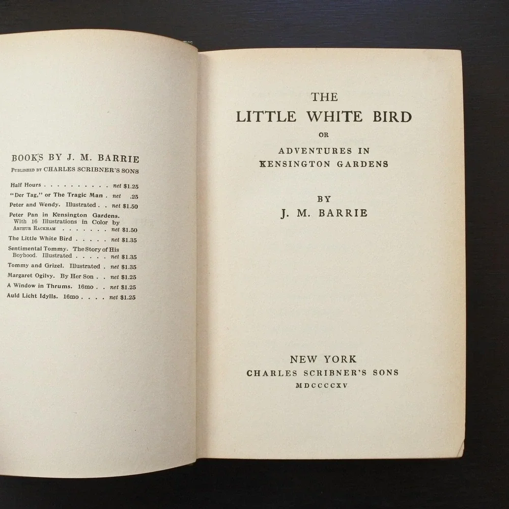 Antique First Edition 1902 The Little White Bird J. M. Barrie Dare Wright Gift